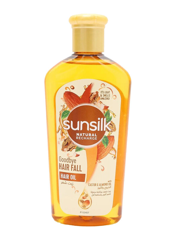

Sunsilk Natural Recharge Hair Oil Castor & Almond Oil for Hair Fall, 250ml