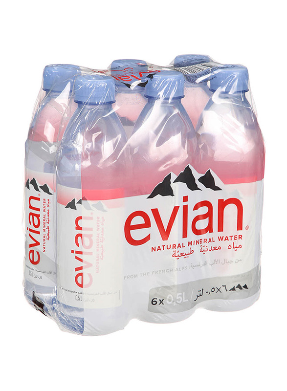 Evian Mineral Water, 6 x 500ml