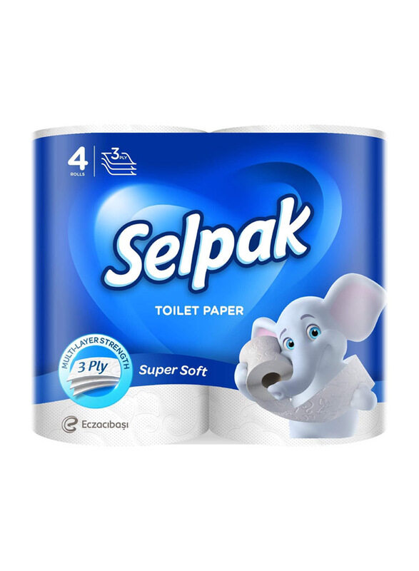 

Selpak Super Soft Toilet Paper, 3 Ply 4 Roll, 140 Sheets