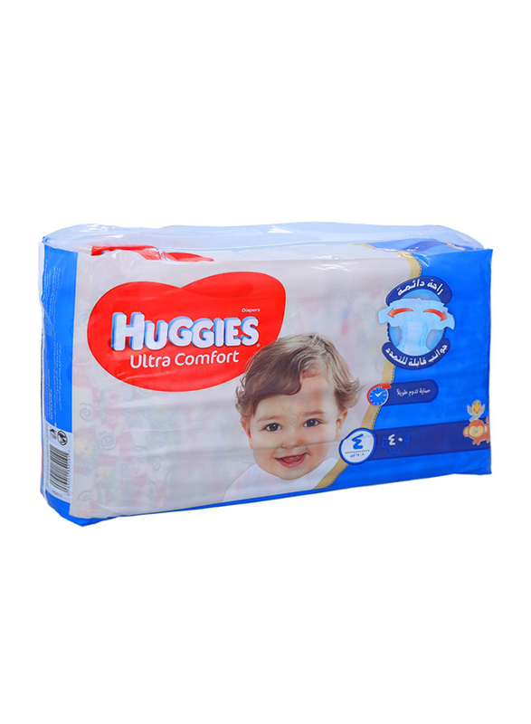 Huggies Ultra Comfort Superflex Diapers, Size 4, 8-14 kg, Economy Pack, 40 Count