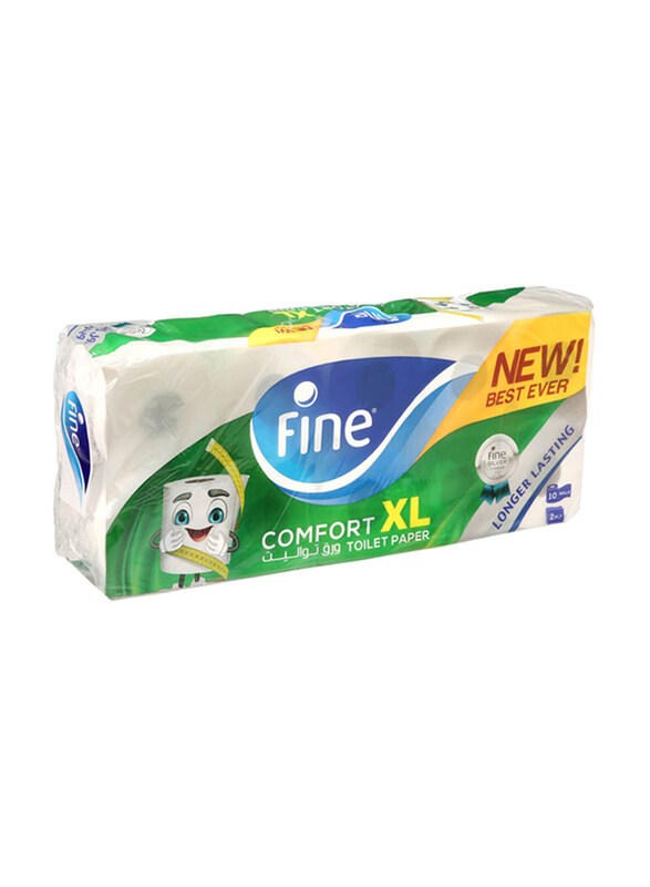 

Fine Comfort Toilet Tissues, 2 Ply x 250 Sheets x 10 Rolls