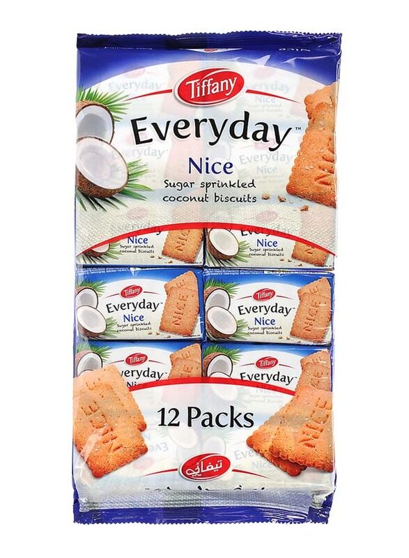 

Tiffany Everyday Nice Sugar Sprinkled Coconut Biscuits, 12 x 50g