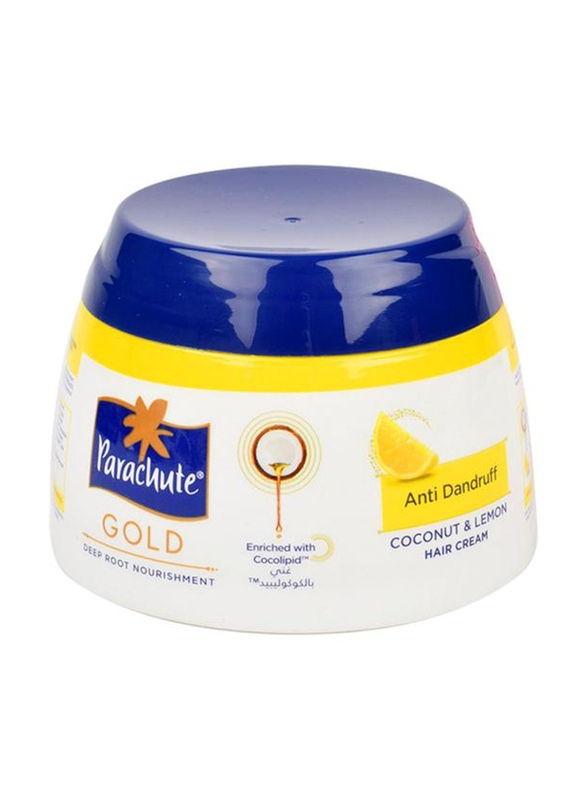 Parachute Gold Anti Dandruff Coconut & Lemon Hair Cream for All Hair Types, 140ml