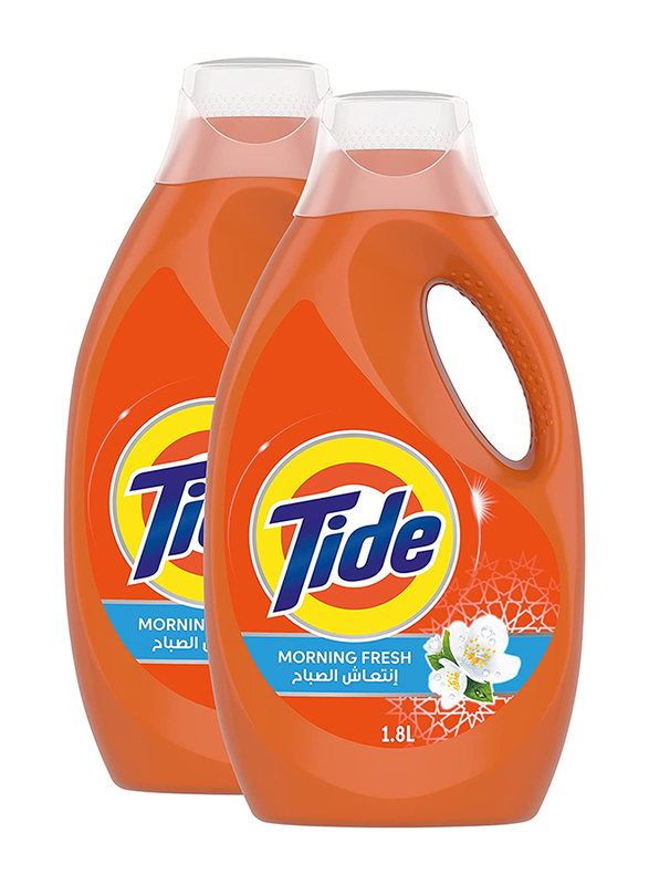 Tide Morning Fresh Liquid Detergent, 2 x 1.8 Liter