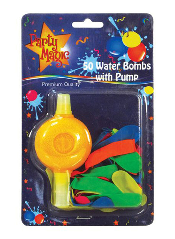 

Party Magic Water Bombs with Pump, 50 Pieces, Multicolour