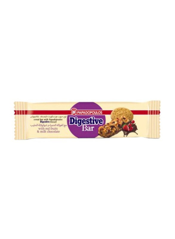 Papadopoulos Digestive Bar With Red Fruits & Milk Chocolate, 28g