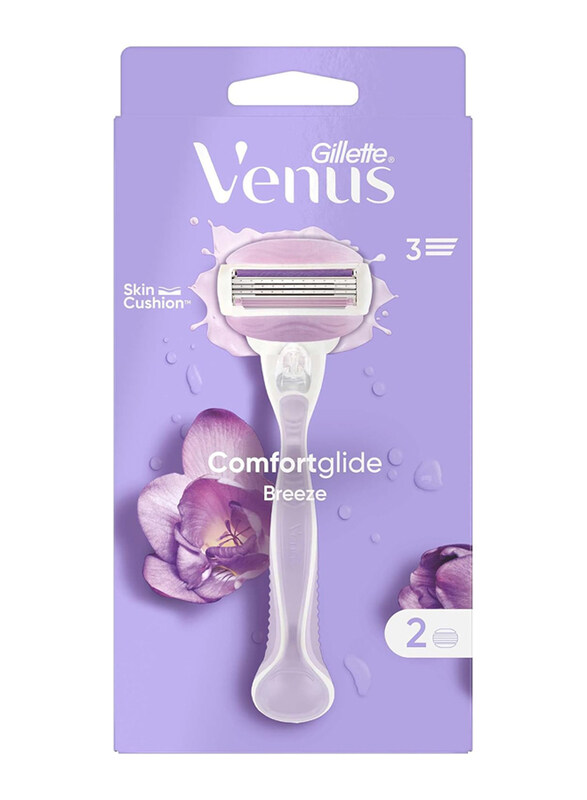 

Gillette Venus ComfortGlide Breeze Handle Women’s Razor, 1 Handle + 2 Refills, 3 Pieces