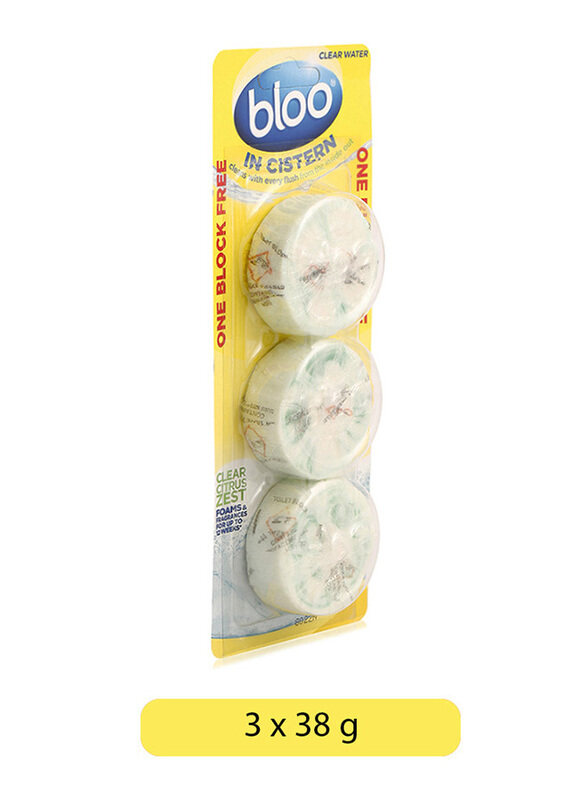 

Jeyes Bloo Citrus Acticlean Toilet Freshener Block, 3 x 38 gm