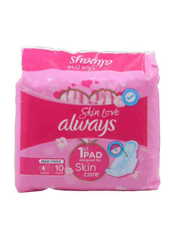 

Always Skin Love Large Maxi Thick Pads with Wings, 10 Pieces
