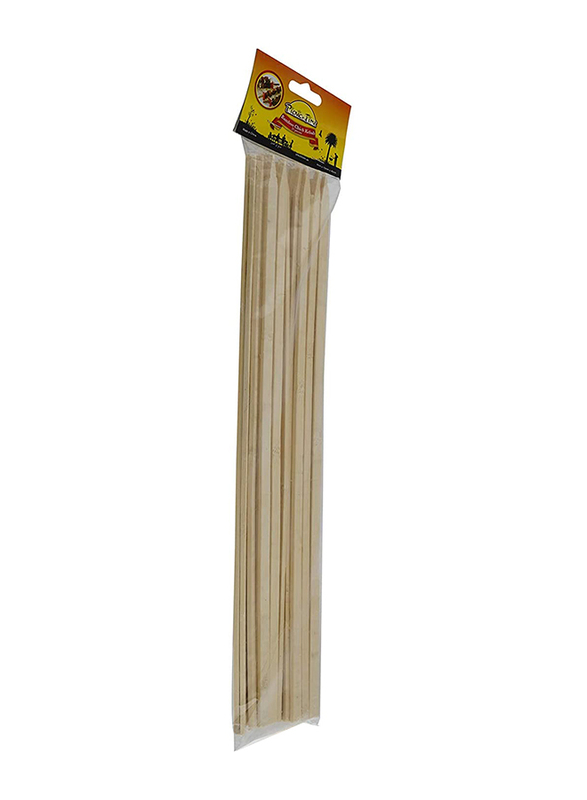 Oriental Bamboo 25-Piece Chicken Kebab Stick, 40cm