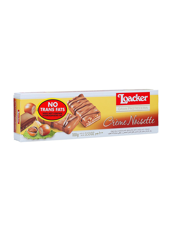Loacker Gran Pasticceria Creme Noisette Chocolate Biscuits with Coconut Cream, 100g