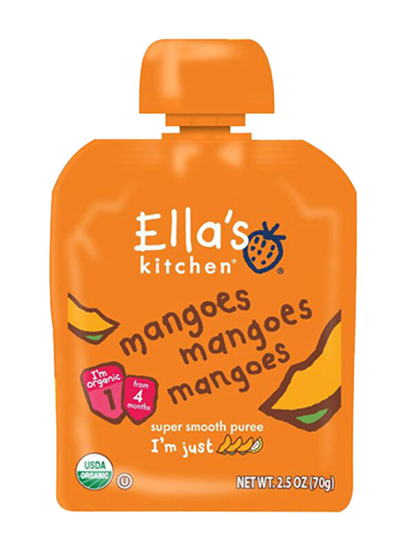 

Ella's Kitchen Organic Super Smooth Puree Mangoes, 70g