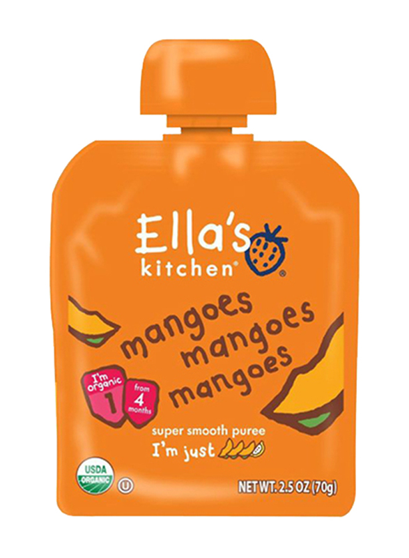 Ella's Kitchen Organic Super Smooth Puree Mangoes, 70g