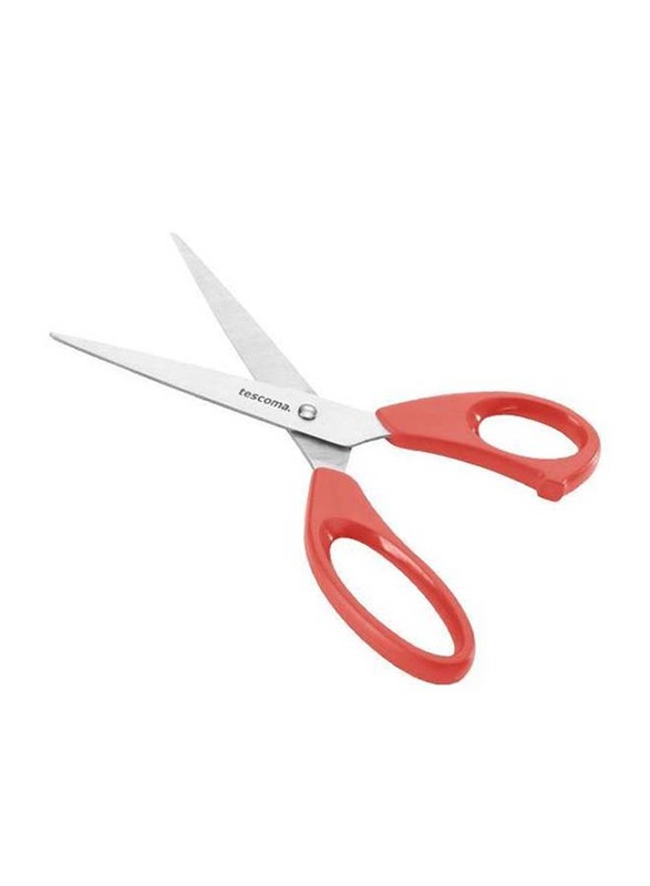 Tescoma Presto Stainless Steel and Plastic Scissor, Silver/Red