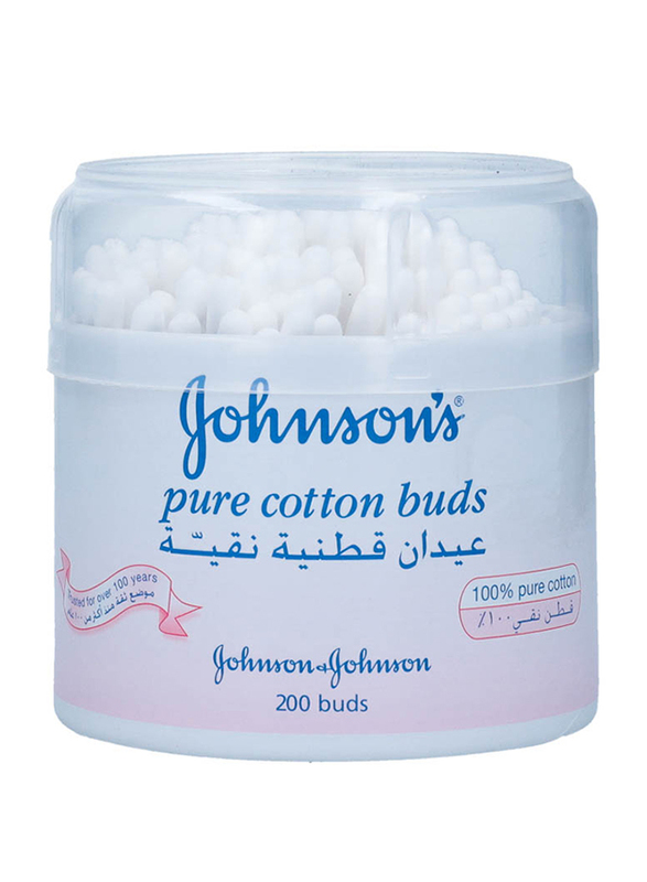 Johnson & Johnson Pure Cotton Buds, 200 Buds