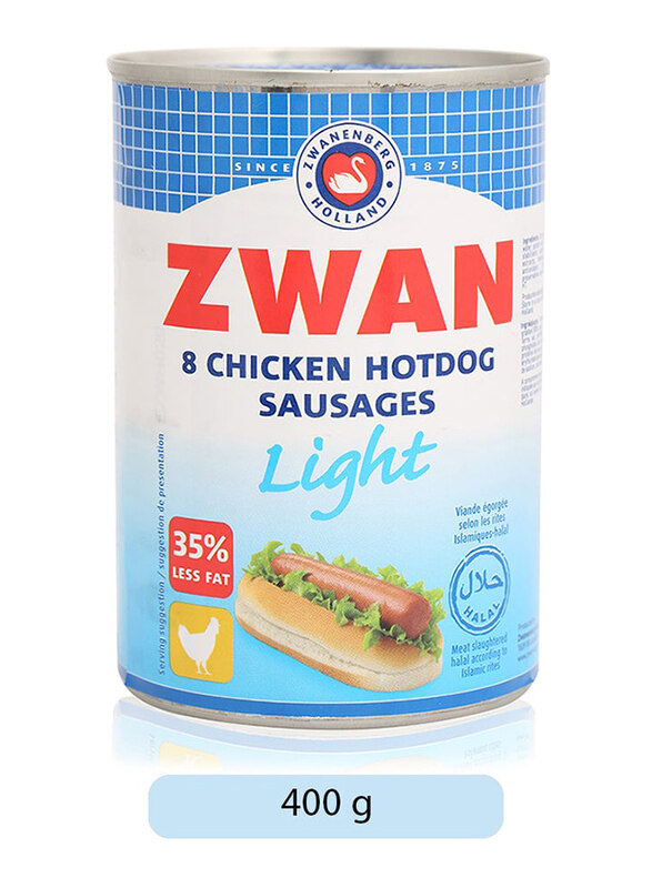 

Zwan Light 8 Chicken Hotdog Sausages, 400g