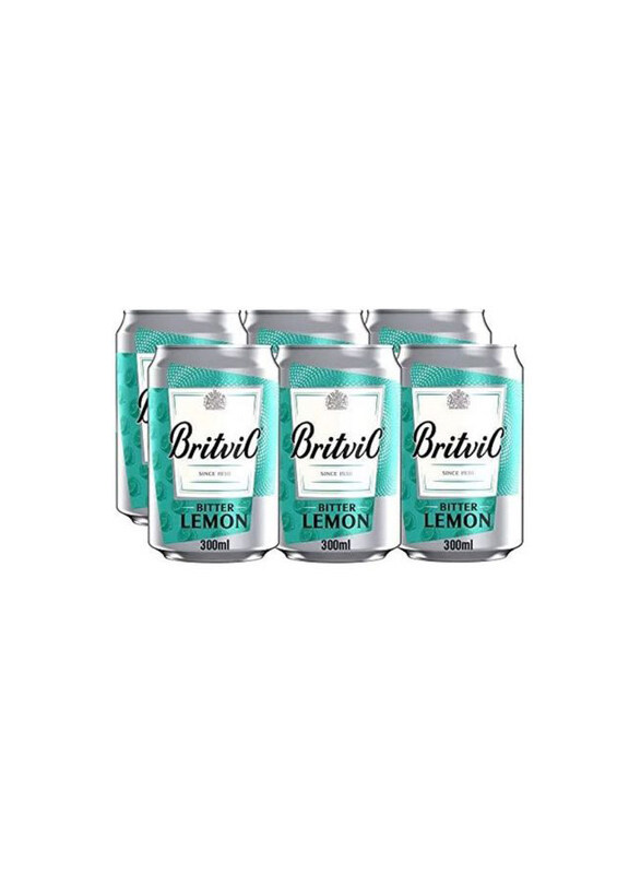 

Britvic Soda Bitter Lemon Soft Drink, 6 Cans x 300ml