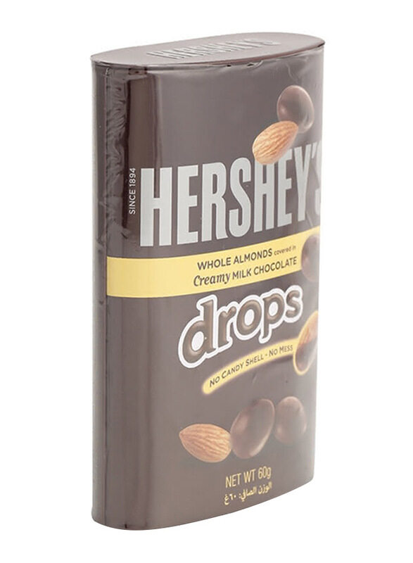 

Hersheys Whole Almonds Creamy Drops Milk Chocolate Tin, 60g