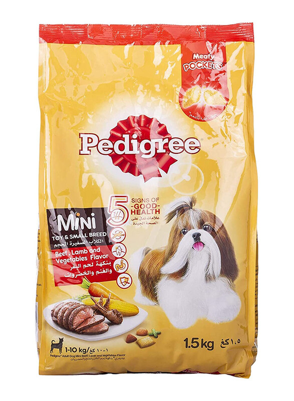 

Pedigree Small Breed Beef, Lamb & Vegetables Dry Dog Food, 1.5kg