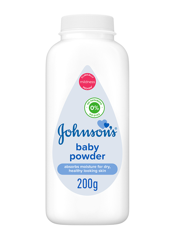 Johnson's 200gm Baby Powder, Newborn, White