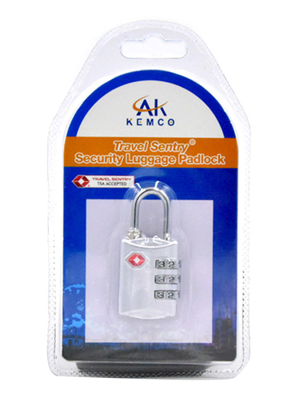 Ak Kemco Travel Sentry Security Luggage Pad Lock, Silver