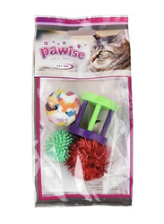 Pawise Ball Cat Toys, 4 Piece, Assorted Colour