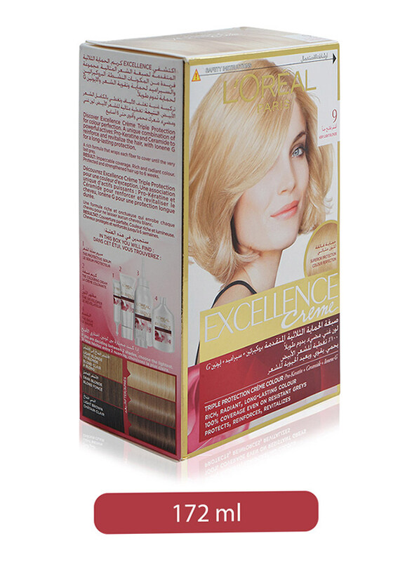 

L'Oréal Paris L'Oreal Paris Excellence Hair Creme, 9 Very Light Blonde