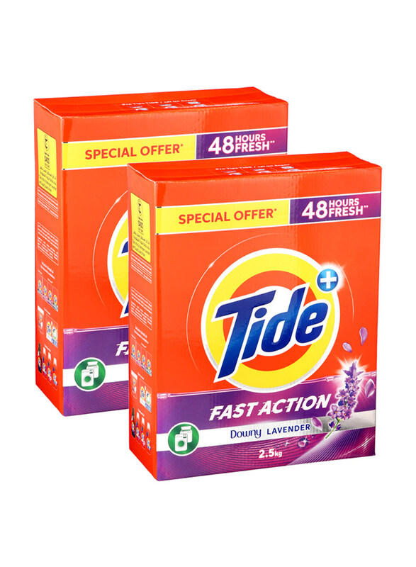 

Tide Core+ Fast Action Low Solution Detergent Powder Downy Lavender, 2 x 2.5KG