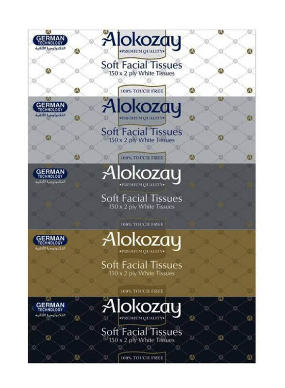 

Alokozay Facial Tissue, 2 Ply, 5 x 150 Sheets