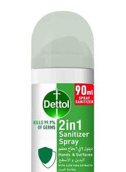 Dettol 2in1 Hand & Surface With Aloe Vera Sanitizer Spray, 90ml