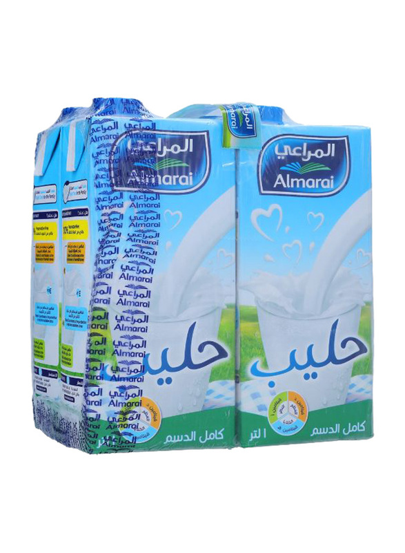 Al Marai Full Fat Uht Milk, 4 Tetra Pack x 1 Liter