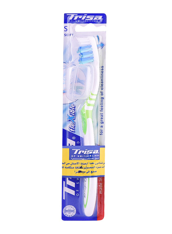 Trisa Flex Active Toothbrush, White, Soft