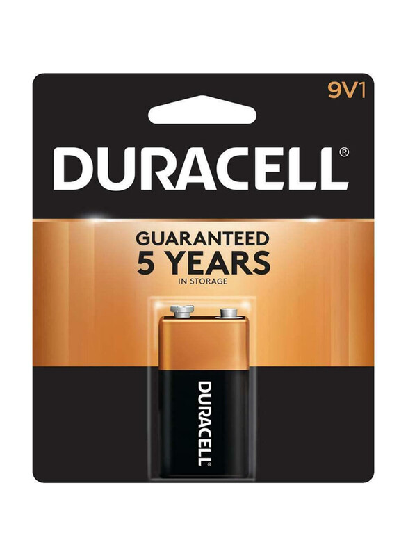 

Duracell Coppertop 9V1 Alkaline Battery, Multicolour