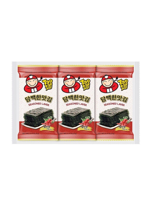 

Tao Kae Noi Seasoned Laver Spicy Flavor, 3 x 4g