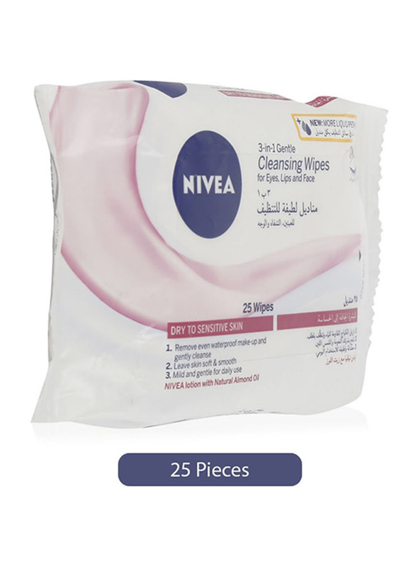 

Nivea Gentle Cleansing Wipes, 25 Wipes