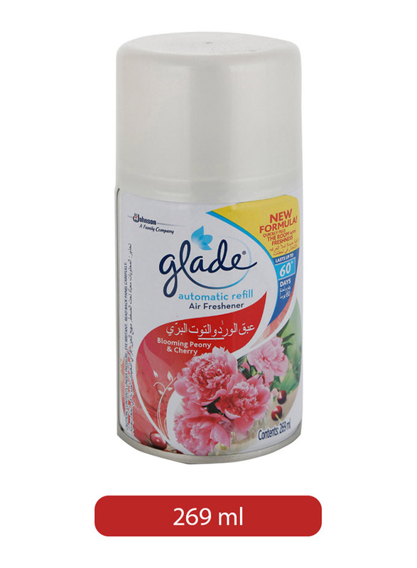 Glade Blooming Peony & Cherry Automatic Air Freshener Spray Refill, 269ml