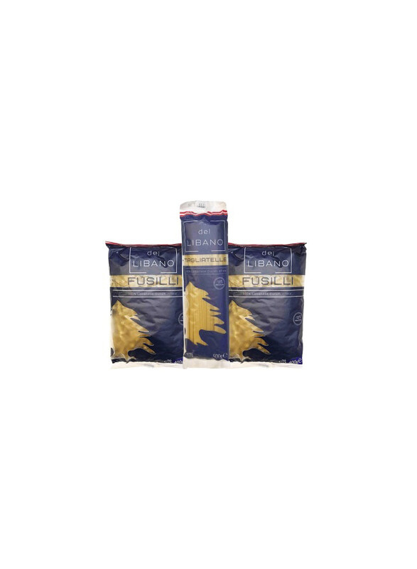 

Del Libano Fusilli & Tagliatelle Pasta Set, 3 x 500g