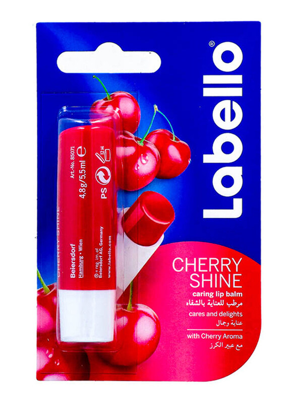 

Labello Cherry Shine Lip Balm, 4.8g, Red