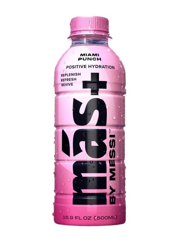 Mas+ By Messi Positive Hydration Drink, 500ml, Miami Punch