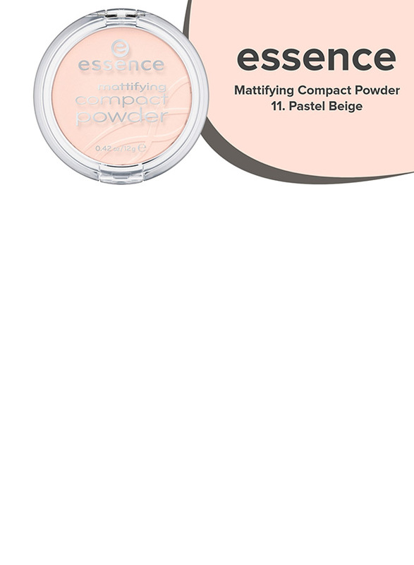 Essence Mattifying Compact Powder, 12gm, 11 Pastel Beige, Pink