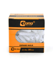 Coro 6mm 100 Pieces Expand Nails, White