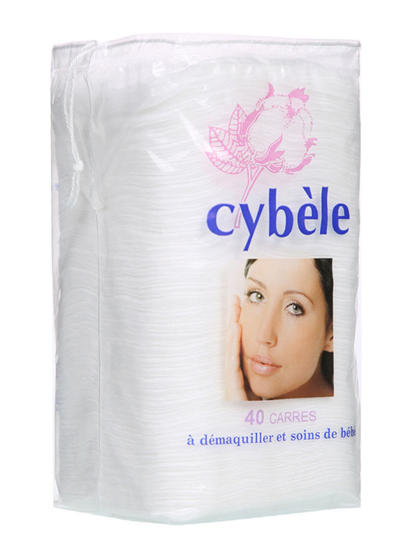 Cybele Square Cotton 40 Pads, White