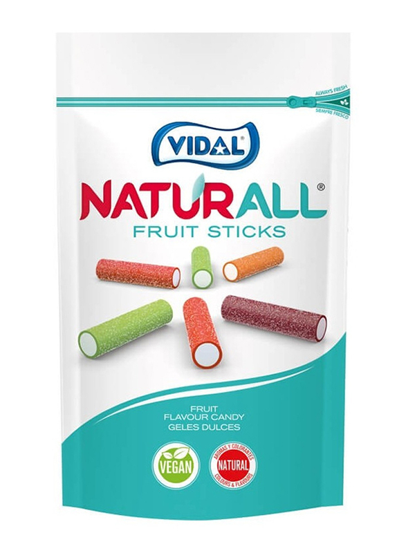 Vidal Natural Fruit Sticks Candy, 180g