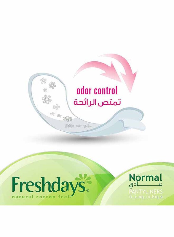 Freshdays Daily Pantyliners, Normal, White, 72 Pieces