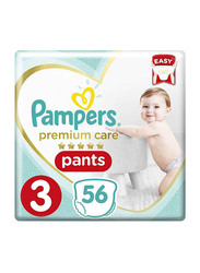 Pampers Premium Care Pants, Size 3, Midi, 6-11 kg, Jumbo Pack, 56 Count