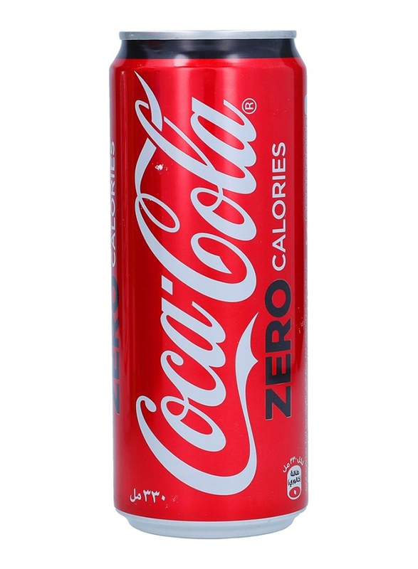 Coca Cola Zero Calories Carbonated Soft Drink Can, 330ml