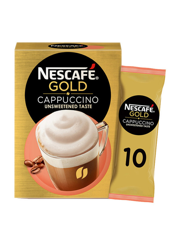 

Nescafe Gold Unsweetened Cappuccino Instant Coffee, 10 Sachets x 14.2g