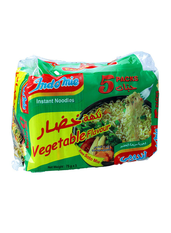 

Indomie Vegetable Rasa Soto Mie Instant Noodles, 5 Packs x 75g