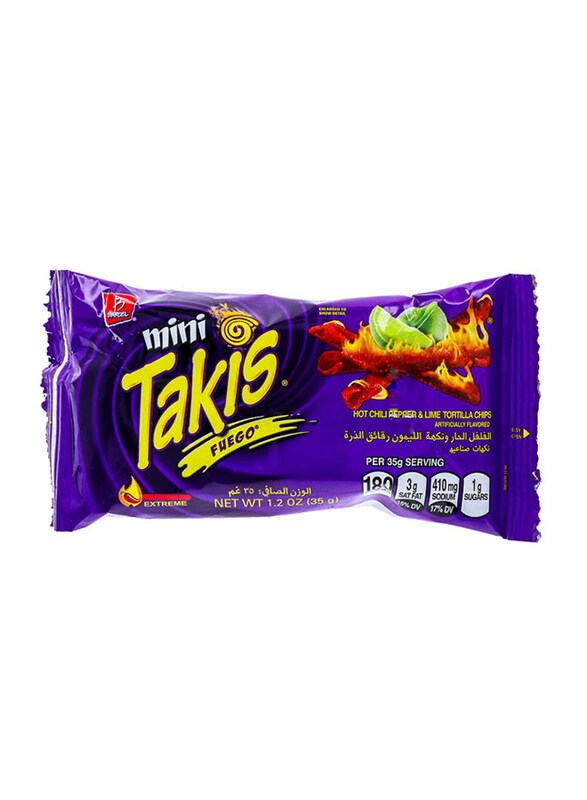 

Takis Fuego Mini Peper Lime Tortilla Chips, 35g