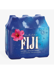 Fiji Drinking Mineral Water, 6 Bottles x 1 Liter